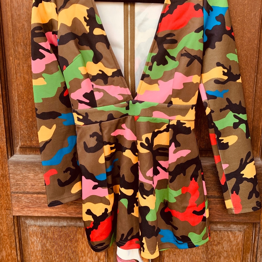 Goodtime bodycon sexy dress camouflage print